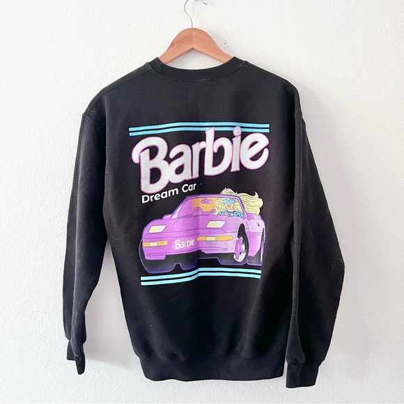 Barbie Malibu Dream Car Black Graphic Crewneck Sz M - Picture 1 of 3